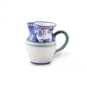 Hand-Painted Small Shaped Ceramic Pitcher | Positano