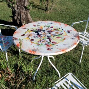 Tavoli Sun dipinti a mano | Ceramica Assunta Positano