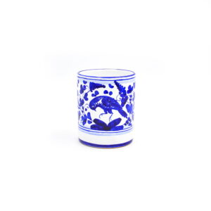 Bicchiere con manico cm 11 arabesco blu