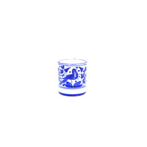 Bicchiere con manico cm 9 arabesco blu